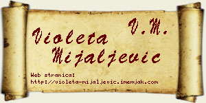 Violeta Mijaljević vizit kartica